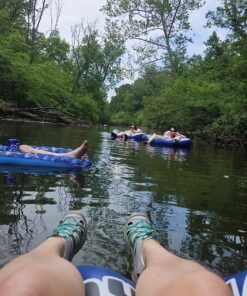 Intex River Run Connect 18 Gauge Vinyl Lounge Inflatable Floating Water Pool Tubes with 2 Cup Holders and Handles for Adults (4 Pack) 34 81faobwtyL