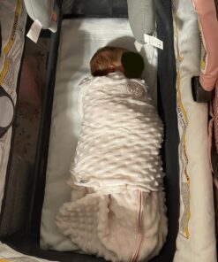 HALO Sleepsack Plush Dot Velboa Swaddle, 3-Way Adjustable Wearable Blanket, TOG 3.0, Pink, Newborn, 0-3 Months Newborn (Pack of 1) Pink Plushy Dot 16 81fd9mU8zL