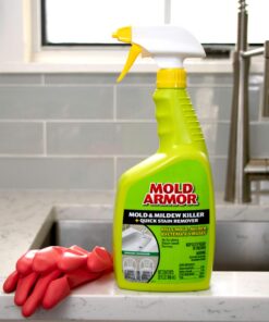 MOLD ARMOR Mold and Mildew Killer + Quick Stain Remover, 32 oz., Trigger Spray Bottle, Eliminates 99.9% of Household Bacteria and Viruses, Ideal Bathroom Mold and Mildew Remover 30 81fe3fxRHZL