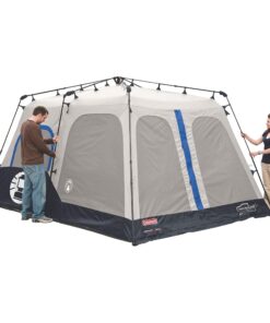 Coleman Camping Tent with Instant Setup, 4/6/8/10 Person Weatherproof Tent with WeatherTec Technology, Double-Thick Fabric, and Included Carry Bag, Sets Up in 60 Seconds 8-person Cabin Tent 36 81fg9OvjDL