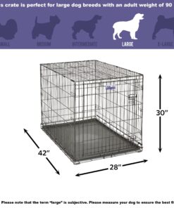 MidWest Homes for Pets Newly Enhanced Single Door iCrate Dog Crate, Includes Leak-Proof Pan, Floor Protecting Feet, Divider Panel & New Patented Features 36 81fgaKKaPJL 2