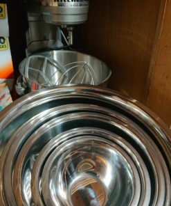 FineDine Stainless Steel Mixing Bowls (Set of 6) - Easy To Clean, Nesting Bowls for Space Saving Storage, Great for Cooking, Baking, Prepping 6 Pack 53 81fguczqDEL