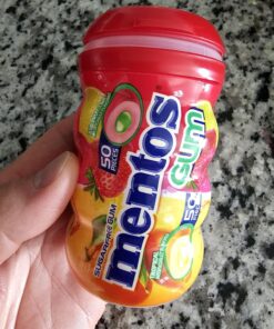 Mentos Sugar-Free Chewing Gum, Tropical, Red Fruit and Lime, 50 Piece Bottle (Pack of 4 Bottles) 50 Count (Pack of 4) 18 81fhZ9EmePL