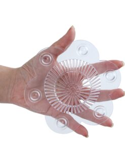 SlipX Solutions Stop-A-Clog Drain Protectors Trap Hair, 2 Hair Catchers Per Package (Plastic, 5 inch Diameter, Clear) 19 81fiVqZ8zOL