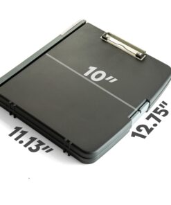 Alternative view of Officemate Ringbinder Clipboard Storage Box, Charcoal (83309), 13" x 10.8" x 2"