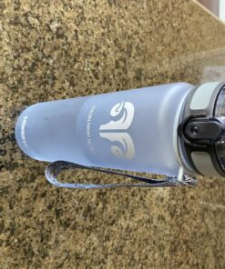 Embrava Best Sports Water Bottle - 32oz Large - Fast Flow, Flip Top Leak Proof Lid w/One Click Open - Non-Toxic BPA Free & Eco-Friendly Plastic - For Men & Women Gray 41 81fjXIgzPaL 1