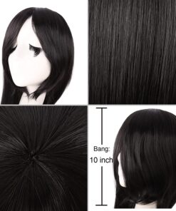 MapofBeauty 40 Inch 100 cm Black Long Straight Cosplay Costume Wig Fashion Party Wig 23 81fkE1zJlDL