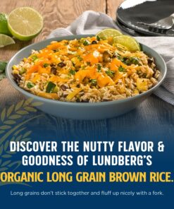 Lundberg Brown Rice, Organic Long Grain Rice - Non-Sticky, Fluffy Whole Grain Rice for Healthy Meals, Vegan Food, Gluten-Free Rice Grown in California, 32 Oz (Pack of 6) 32 Ounce (Pack of 6) 14 81fkcNWKRjL
