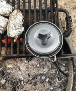 Bisgear 16pcs Camping Cookware Backpacking Stove Mess Kit – Camping Cooking Set - Camping Pots and Pans Set - Camping Accessories Equipment - Backpacking Supplies Survival Gear Black 46 81flr6b D8L