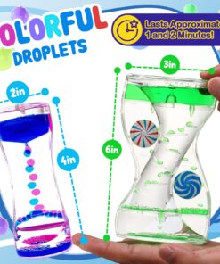Alternative view of Liquid Timer - Sensory Toy for Relaxation, Liquid Motion Bubbler Timer with Floating Color Lava Lamp, 3-Pack Incredibly Effective Calming Stress Relief Hourglass Toy for Kids & Adults, Autism & ADHD 3 PCS BOTTLES