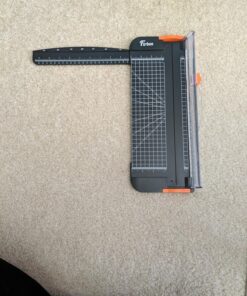 Firbon A4 Paper Cutter 12 Inch Titanium Paper Trimmer Scrapbooking Tool with Automatic Security Safeguard and Side Ruler for Craft Paper, Coupon, Label and Cardstock (Black) 1-black 38 81fmOFAtlEL