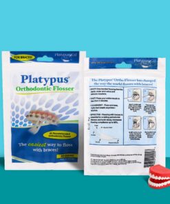 Platypus Orthodontic Flossers for Braces – Unique Structure Fits Under Arch Wire, Floss Entire Mouth in Less Than Two Minutes, Increases Flossing Compliance Over 84% - 30 Count Bag (Pack of 2) Unflavored 30 Count (Pack of 2) 11 81fnzdGXLL