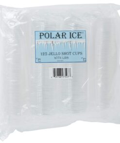 Polar Ice 125 Count Plastic Jello Shot Cups with Lids, 2-Ounce 1 Translucent 23 81forQmXKCL