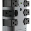 Belkin Power Strip Surge Protector - 6 Rotating AC Multiple Outlets, Flat Pivot Plug - Heavy Duty Wall Outlet Extender for Home, Office, Travel, Computer Desktop & Phone Charging Brick (1,080 Joules) 1 Pack 21 81fr35ebK7L