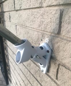 Valley Forge, American Flag, Aluminum Bracket White Powder Coated, 2-Position Pole Holder 1 inches 39 81ftSyufFaL