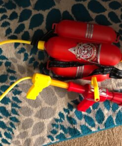 Prextex Fireman Backpack Water Guns for Kids w/Fire Hat | Water Toys Big Water Gun | Super Fast Squirt Water Blaster| All Ages Kids & Adults | Play Range Water Gun for Pool Party Favors Includes fireman hat 38 81fu1E60yL 1