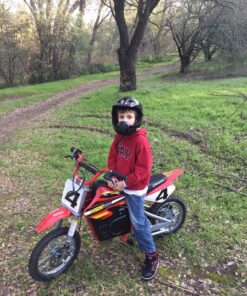 Razor MX500 Dirt Rocket Adult & Teen Ride On High-Torque Electric Motocross Motorcycle Dirt Bike, Speeds up to 15 MPH, Ages 14 and Up, Red 10-12" 30 81fw1rBE3JL