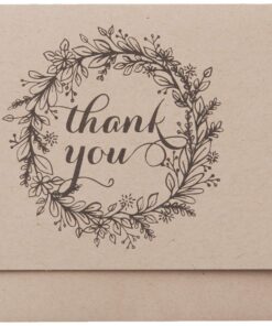 Alternative view of Hortense B. Hewitt 50 Count Krafty Thank You Cards (35206) Rustic Wreath