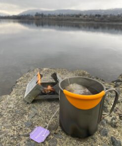 Esbit Ultralight Folding Pocket Stove with Six 14g Solid Fuel Tablets steel, Small - Original 53 81g 4oHwn7L