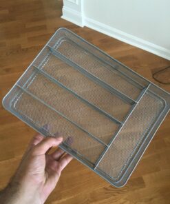 TQVAI Silverware Organizer, 5 Compartments Cutlery Drawer Organizer, Silverware Tray, Utensil Holder, Kitchen Drawer Divider, Flatware Organizer for Drawer, Silver, Silver S 31 81g SKm9 L