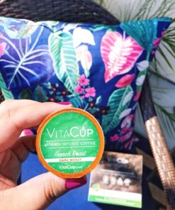 VitaCup Energy Dark Roast Coffee Pods, Boost Focus & Metabolism, Antioxidants, B Vitamins, Bold & Smooth,100% Arabica Coffee, Recyclable Single Serve Pod Compatible with Keurig K-Cup Brewers,16 Ct Dark Roast Energy 16 Count (Pack of 1) 37 81g22rbonbL