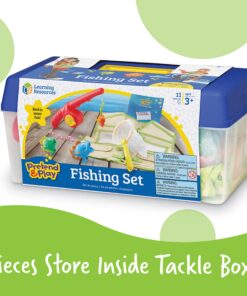 Learning Resources Pretend & Play Fishing Set - 11 Pieces, Ages 3+ Toddler Pretend Play Toys, Preschool Learning Toys, Fishing Pole for Kids, Fisherman Costume 22 81g2bc3X6GL