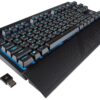 Corsair K63 Wireless Special Edition Mechanical Gaming Keyboard, backlit Ice Blue LED, Cherry MX Red - Quiet & Linear