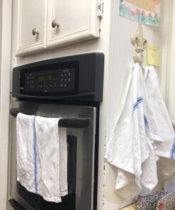 Liliane Collection 13 Blue Kitchen Dish Towels - 27" x 14" 2-ply Commercial Grade Absorbent 100% Cotton Kitchen Towels - Classic Herringbone Tea Towels 45 81g6dHEmmlL