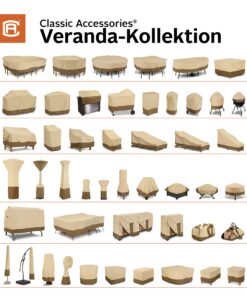 Classic Accessories Veranda Water-Resistant 25.5 Inch Stackable Patio Chair Cover, Pebble 32 81g6jejH5TL