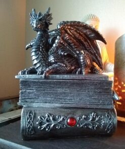 Mythical Guardian Dragon Trinket Box Statue with Hidden Book Storage Compartment for Decorative Gothic & Medieval Décor and Figurines As Jewelry Boxes or Fantasy Gifts for Office Study-Library 49 81g6qQw4BgL