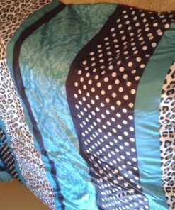 Mi Zone Comforter Set Fun Bedroom Décor - Modern All Season Polka Dot Print, Vibrant Color Cozy Bedding Layer, Matching Sham, Decorative Pillow, Full/Queen, Leopard Teal 4 Piece 37 81g6zJgn7mL