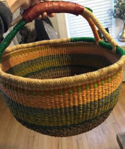 AFRICAN MARKET BASKET African Round Basket, 1 EA 66 81g8A7DUk5L