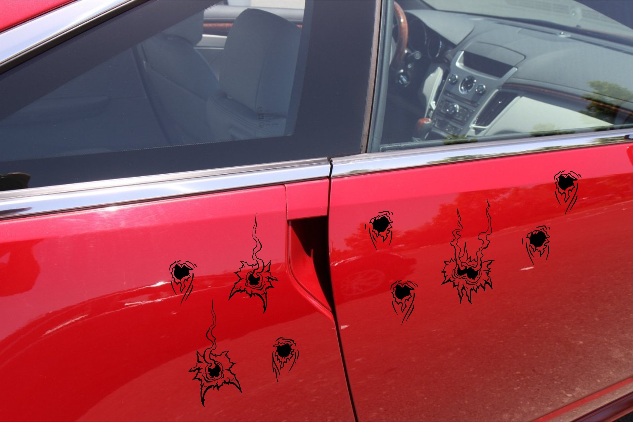 Dabbledown Decals Bullet Holes Set Car Window Laptop Decal Sticker Vinyl Decal Sticker Art 