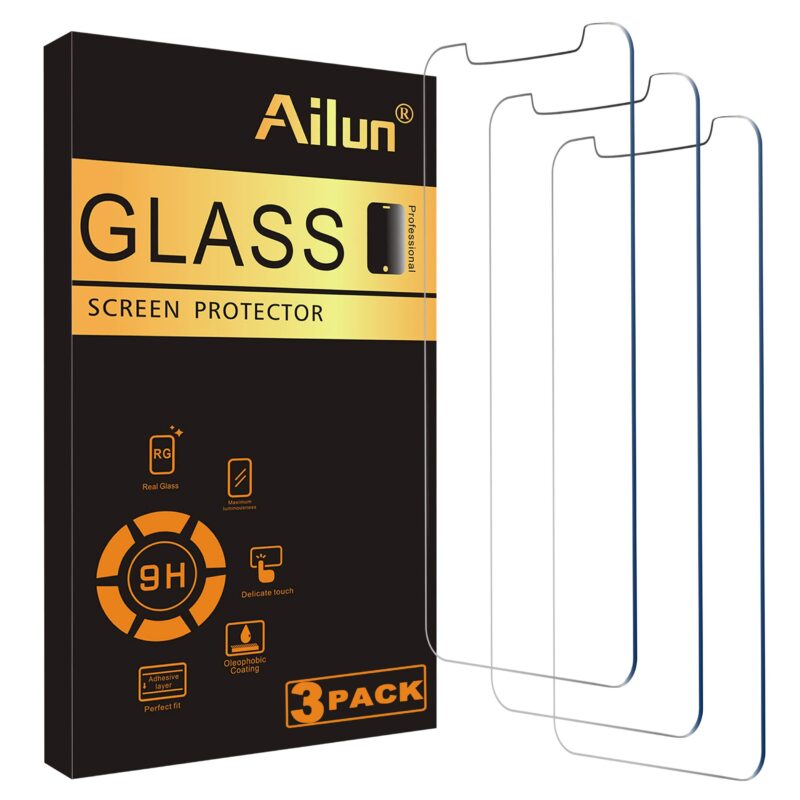 Ailun for Apple iPhone 11 Pro/iPhone Xs/iPhone X Screen Protector,3 Pack, 5.8 Inch Display, Tempered Glass 2.5D Edge Work Most Case [NOT for iPhone 11 6.1 inch] iPhone 11 Pro/Xs/X-5.8 Inch