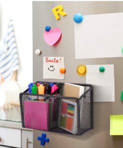 Workablez Pencil Holder for Desk, Magnetic Pen Holder for Refrigerator, Magnetic Marker Holder for Whiteboard, Magnetic Holder, Whiteboard Marker Holder Magnetic Marker Holder w. 2 Large Compartments 2 compartments 29 81g9T7YywsL