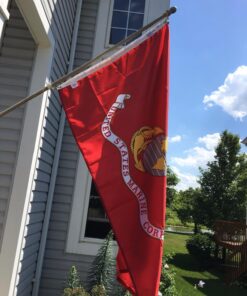 Marine Corps Flag by USA Flag Co. is 100% American Made: The BEST 3x5 Outdoor USMC Flag, Made in the USA - For Prime Members and Amazon A to Z Guarantee. (3 by 5 foot) 28 81g9bM5Vb4L