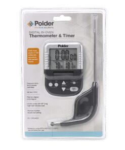 Polder Classic Combination Digital in-Oven Programmable Meat Thermometer and Timer Graphite 20 81g9t5J34bL
