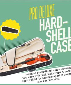 Mendini By Cecilio Violin For Kids & Adults - 4/4 MV Purple Violins, Student or Beginners Kit w/Case, Bow, Extra Strings, Tuner, Lesson Book - Stringed Musical Instruments 4/4 (Full Size) Purple 19 81g9wCbz6UL 4