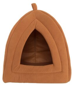 Cat House - Indoor Cat Bed with Removable Foam Cushion - Pet Tent for Kittens, Rabbits, Guinea Pigs, and Other Small Animals by PETMAKER (Brown) Light Brown 25 81gA1uvORlL