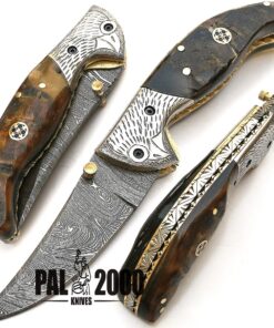 PAL 2000 KNIVES Damascus Folding Knife - Handmade Damascus Steel Knife - Damascus Pocket Knife (9150) 9150 17 81gB4dBeNlL