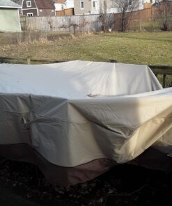 Classic Accessories Veranda Water-Resistant 108 Inch Rectangular/Oval Patio Table & Chair Set Cover, Outdoor Table Cover 108"L x 82"W x 23"H 37 81gBkX108gL