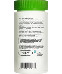 Rainbow Light Multivitamin for Men, Vitamin C, D & Zinc, Probiotics, Men's Multivitamin Provides High Potency Immune, Heart, & Liver Support, Non-GMO, Vegetarian, 120 Tablets 36 81gC3LTq0L 1
