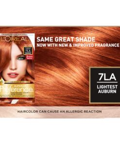 L'Oreal Paris Superior Preference Fade-Defying + Shine Permanent Hair Color, 7LA Lightest Auburn, Pack of 1, Hair Dye 1 Count (Pack of 1) 21 81gCJr cq9L