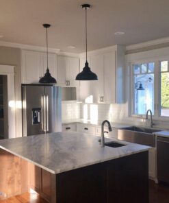 LIGHTESS Black Pendant Light Dimmable, Industrial Hanging Lights Metal Barn Farmhouse Kitchen Lighting Edison Ceiling Mount Fixture, OLL466 23 81gCyxUFpqL