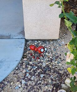 Smarty Gadgets - Metal Garden Art Decoration, Steel Red Ant Figurine with Solar Powered LED Lights for Yard, Patio, Lawn and Garden Decor and Ornament, Outdoor and Indoor Statue, 11" X 10" 32 81gE6Lh80tL