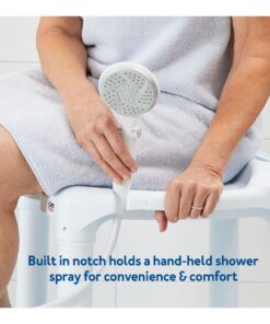 Carex Universal Bath Seat and Shower Chair - Bath Chair Supports Up To 400 Pounds - Adjustable Height Shower Bench, Plastic Stool For Shower, Shower Seat 33 81gE8v9ojZL