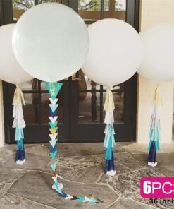 36 Inch White Balloon,Pack-6 Giant Balloons for Party/Birthdays/Wedding/Festivals Christmas and Event Decorations 11 81gEEV9Qo4L