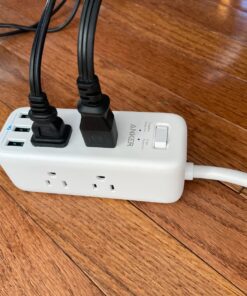 Anker USB Power Strip Surge Protector(300J), 5ft Extension Cord, Flat Plug, 331 Power Strip with 6 Outlets & 3 USB A Ports, Charging Station,for iPhone 15/15 Plus/15 Pro/15 Pro Max,TUV Listed White 27 81gFNTJolhL 1