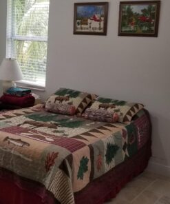 Greenland Home Moose Lodge Quilt Set, King, Natural 27 81gFOafdjKL