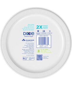 Dixie Paper Plates, 8 1/2 inch, Dinner Size Printed Disposable Plate, 90 Count Multicolor 26 81gFpvTsDFL